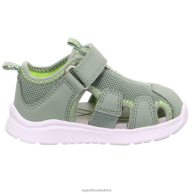 WAVE - Sandal with Velcro Fastener Babies Light Green/Yellow NLL0207 Superfit Sandals