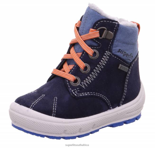 GROOVY - Boot with Lacing Babies Blue/Red NLL0459 Superfit Boots