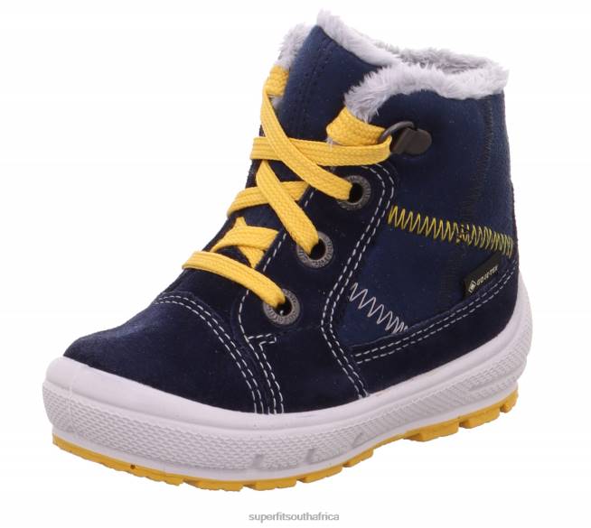 GROOVY - Boot with Lacing Babies Blue/Yellow NLL0486 Superfit Boots