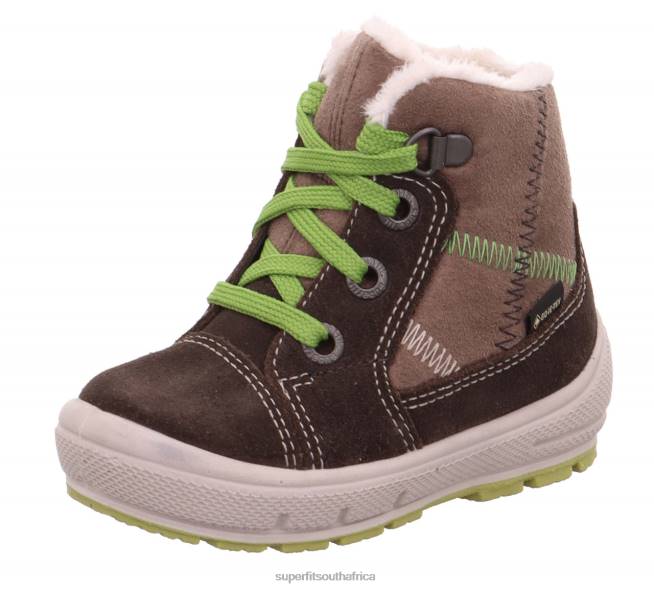 GROOVY - Boot with Lacing Babies Brown/Green NLL0463 Superfit Boots