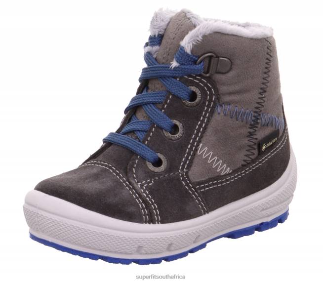 GROOVY - Boot with Lacing Babies Grey/Blue NLL0437 Superfit Boots