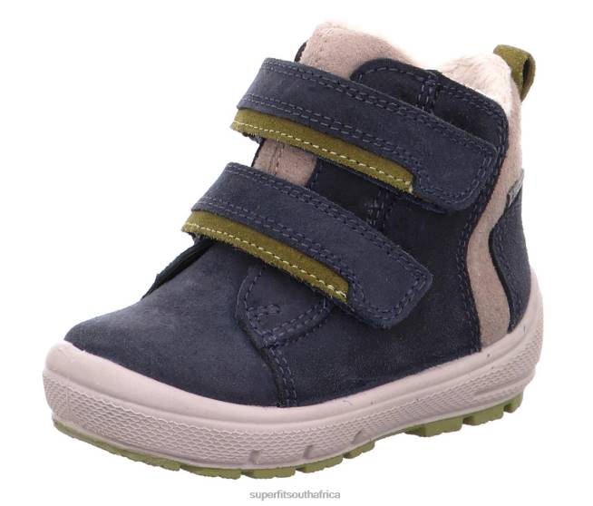 GROOVY - Boot with Velcro Fastener Babies Blue/Yellow NLL0444 Superfit Boots