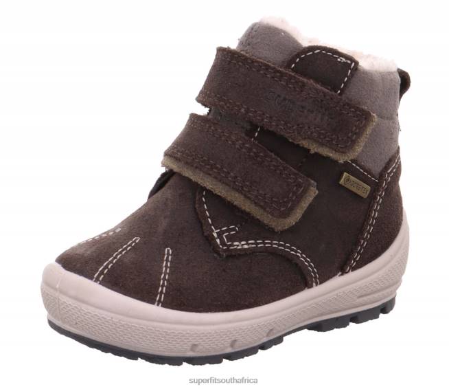 GROOVY - Boot with Velcro Fastener Babies Brown/Grey NLL0470 Superfit Boots