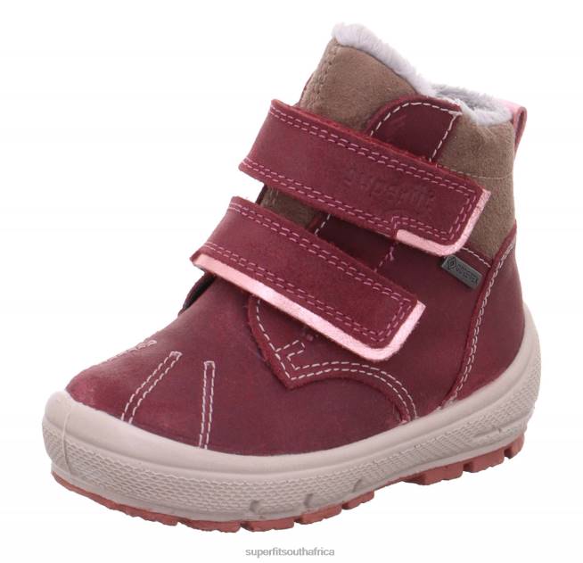 GROOVY - Boot with Velcro Fastener Babies Pink/Grey NLL0450 Superfit Boots