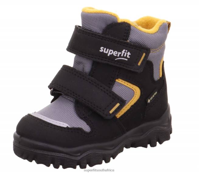 HUSKY1 - Boot with Velcro Fastener Babies Black/Yellow NLL0454 Superfit Boots