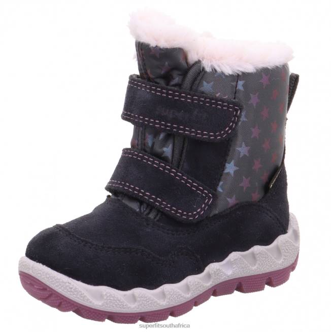 ICEBIRD - Boot with Velcro Fastener Babies Grey/Pink NLL0484 Superfit Boots