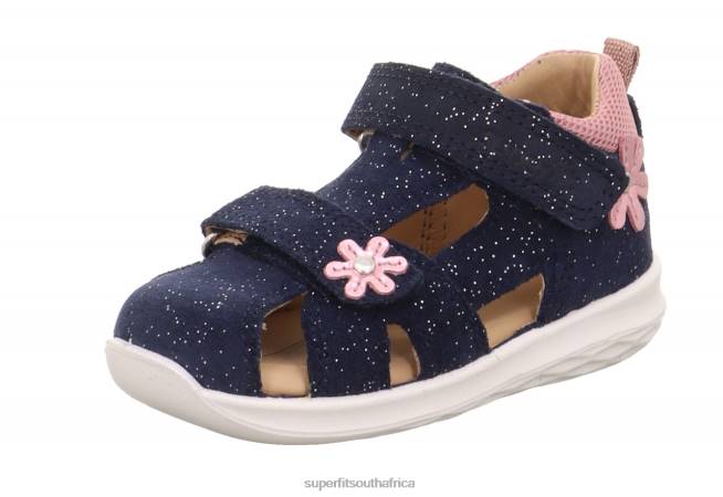 BUMBLEBEE - Sandal with Velcro Fastener Babies Blue/Pink NLL0176 Superfit Sandals