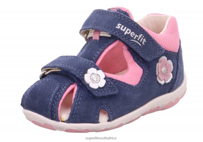 FANNI - Sandal with Velcro Fastener Babies Blue/Pink NLL0178 Superfit Sandals