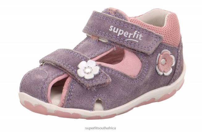 FANNI - Sandal with Velcro Fastener Babies Purple/Pink NLL0177 Superfit Sandals