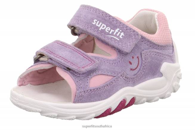 FLOW - Sandal with Velcro Fastener Babies Purple/Pink NLL0184 Superfit Sandals