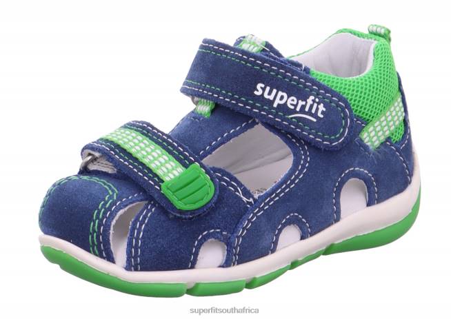 FREDDY - Sandal with Velcro Fastener Babies Blue/Green NLL0232 Superfit Sandals