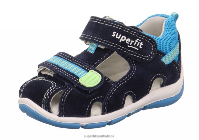 FREDDY - Sandal with Velcro Fastener Babies Blue/Turquoise NLL0211 Superfit Sandals