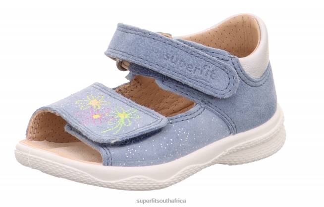 POLLY - Sandal with Velcro Fastener Babies Blue/Silver NLL0208 Superfit Sandals