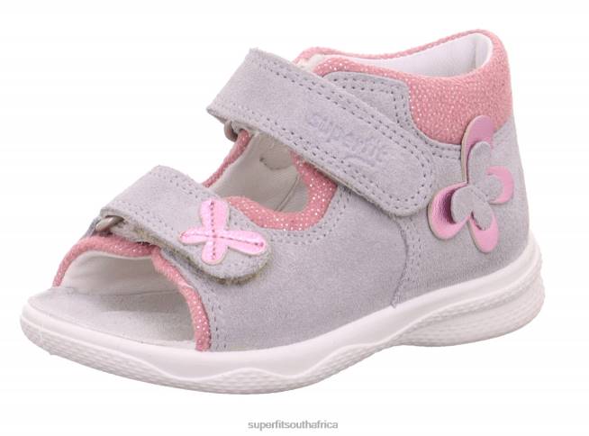 POLLY - Sandal with Velcro Fastener Babies Grey NLL0165 Superfit Sandals