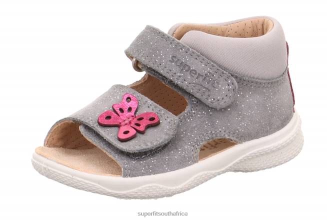 POLLY - Sandal with Velcro Fastener Babies Light Grey NLL0198 Superfit Sandals