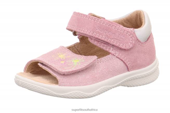 POLLY - Sandal with Velcro Fastener Babies Pink/Silver NLL0183 Superfit Sandals