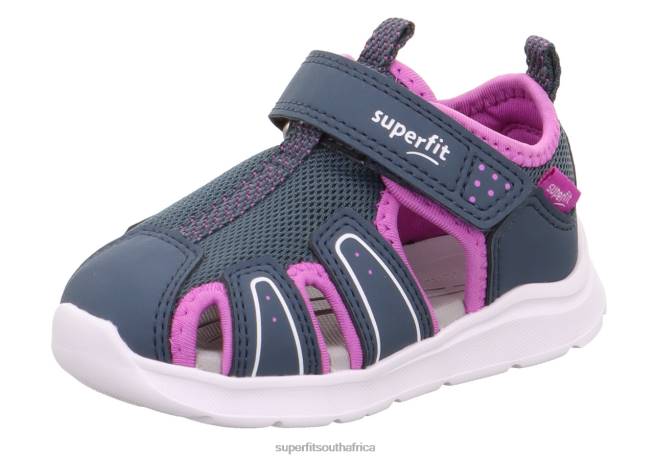 WAVE - Sandal with Velcro Fastener Babies Blue/Purple NLL0193 Superfit Sandals