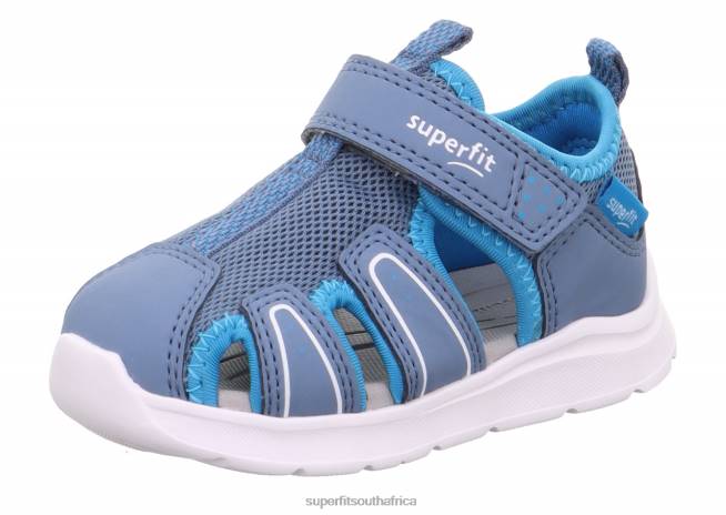 WAVE - Sandal with Velcro Fastener Babies Blue/Turquoise NLL0175 Superfit Sandals