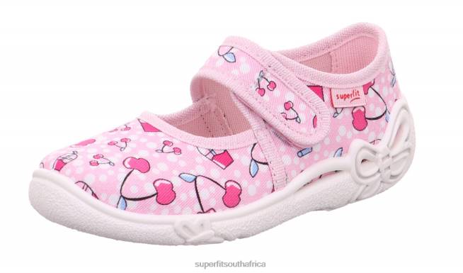 BELINDA - Slipper with Velcro Fastener Babies Pink NLL067 Superfit Slippers