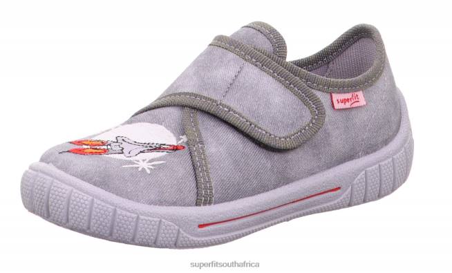 BILL - Slipper with Velcro Fastener Babies Grey NLL0138 Superfit Slippers