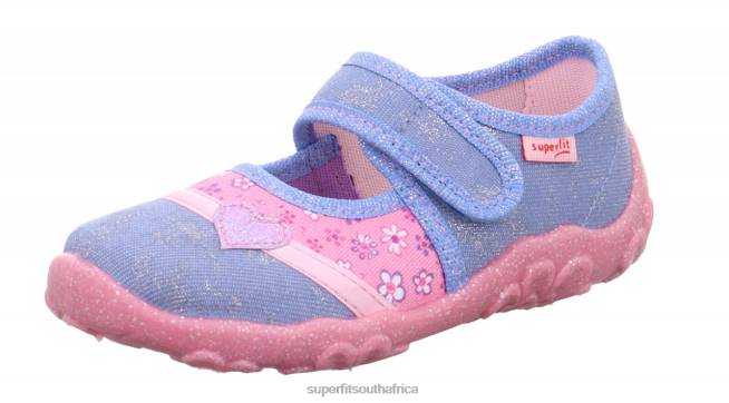 BONNY - Slipper with Velcro Fastener Babies Blue/Pink NLL0131 Superfit Slippers