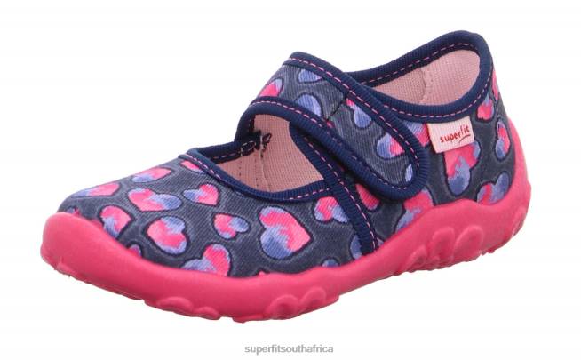 BONNY - Slipper with Velcro Fastener Babies Blue/Pink NLL0159 Superfit Slippers