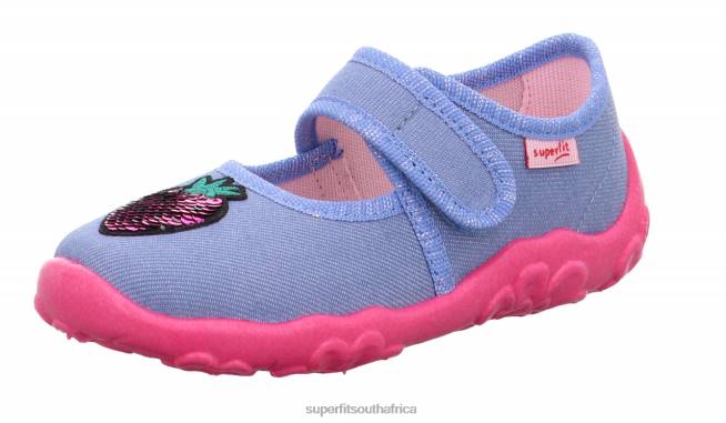 BONNY - Slipper with Velcro Fastener Babies Blue/Pink NLL055 Superfit Slippers