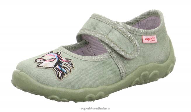 BONNY - Slipper with Velcro Fastener Babies Light Green NLL049 Superfit Slippers