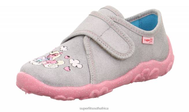 BONNY - Slipper with Velcro Fastener Babies Light Grey NLL085 Superfit Slippers