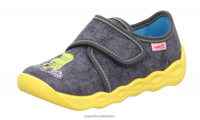 BUBBLE - Slipper with Velcro Fastener Babies Grey/Multicoloured NLL0130 Superfit Slippers