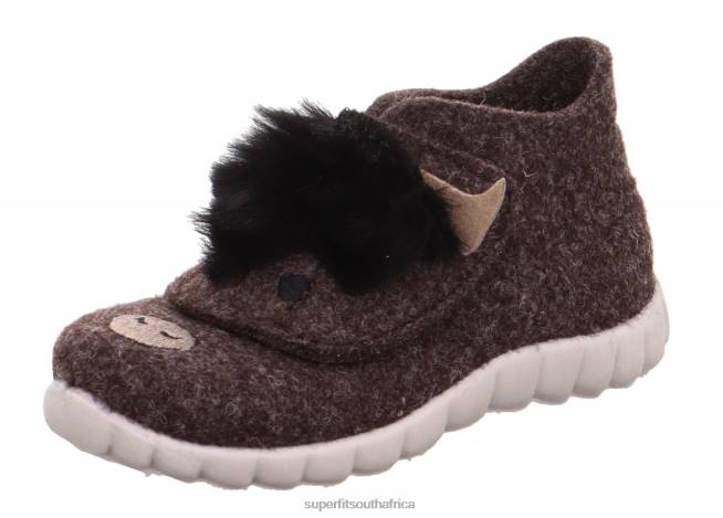 HAPPY - Slipper with Velcro Fastener Babies Brown NLL0118 Superfit Slippers