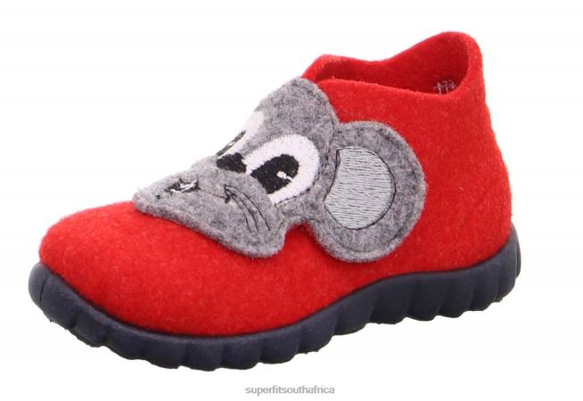 HAPPY - Slipper with Velcro Fastener Babies Red Combi NLL0156 Superfit Slippers