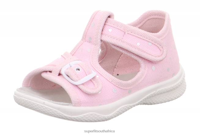 POLLY - Slipper with Velcro Fastener Babies Pink/Silver NLL02 Superfit Slippers