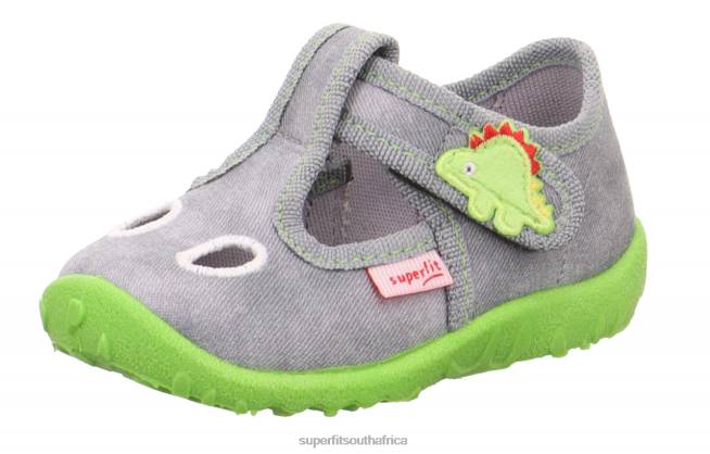 SPOTTY - Slipper with Velcro Fastener Babies Grey NLL01 Superfit Slippers