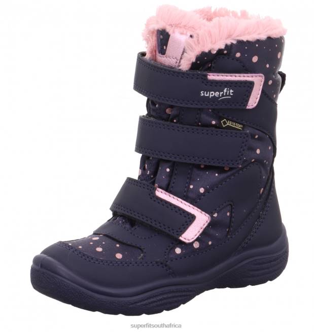 CRYSTAL - Boot with Velcro Fastener Toddlers Blue/Pink NLL0712 Superfit Boots