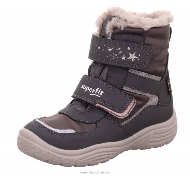 CRYSTAL - Boot with Velcro Fastener Toddlers Grey/Beige NLL0715 Superfit Boots