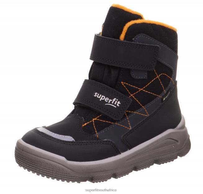 MARS - Boot with Velcro Fastener Toddlers Black/Orange NLL0711 Superfit Boots