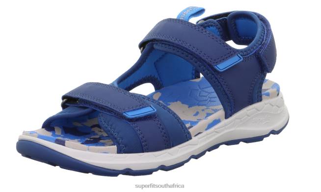 CRISS CROSS - Sandal with Velcro Fastener Toddlers Blue NLL0627 Superfit Sandals