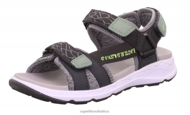 CRISS CROSS - Sandal with Velcro Fastener Toddlers Grey NLL0679 Superfit Sandals