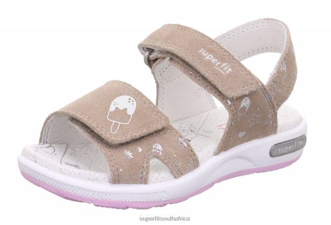 EMILY - Sandal with Velcro Fastener Toddlers Beige NLL0675 Superfit Sandals