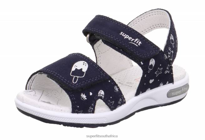 EMILY - Sandal with Velcro Fastener Toddlers Blue NLL0660 Superfit Sandals