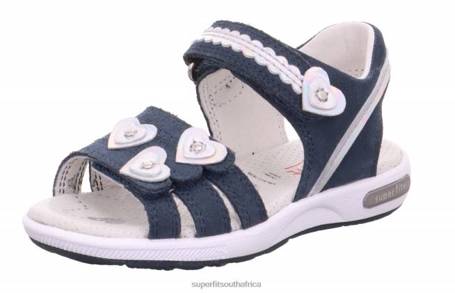 EMILY - Sandal with Velcro Fastener Toddlers Blue/Silver NLL0662 Superfit Sandals