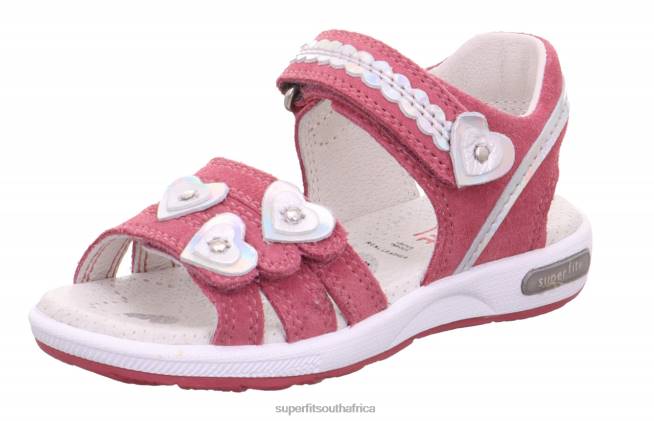 EMILY - Sandal with Velcro Fastener Toddlers Pink/Silver NLL0616 Superfit Sandals