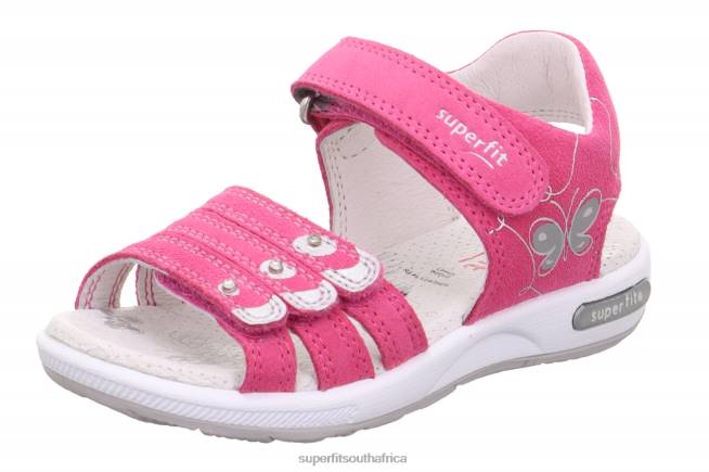 EMILY - Sandal with Velcro Fastener Toddlers Pink/Silver NLL0667 Superfit Sandals