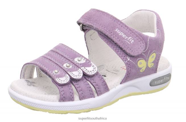 EMILY - Sandal with Velcro Fastener Toddlers Purple/Yellow NLL0669 Superfit Sandals