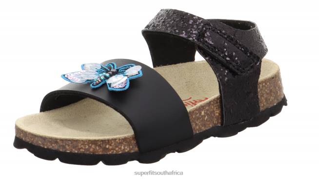 FUSSBETTPANTOFFEL - Sandal with Velcro Fastener Toddlers Black NLL0551 Superfit Sandals