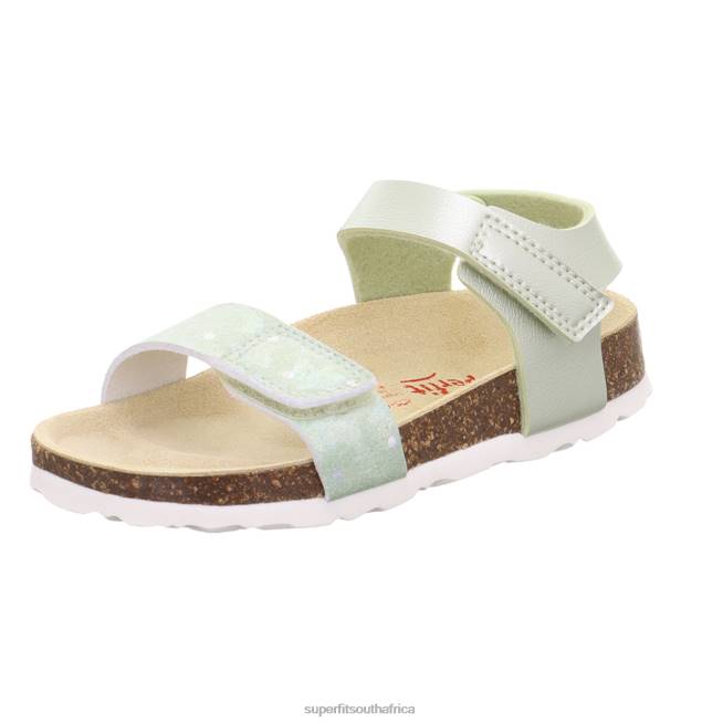 FUSSBETTPANTOFFEL - Sandal with Velcro Fastener Toddlers Green NLL0548 Superfit Sandals