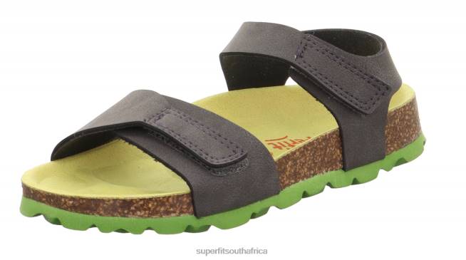 FUSSBETTPANTOFFEL - Sandal with Velcro Fastener Toddlers Grey/Green NLL0575 Superfit Sandals