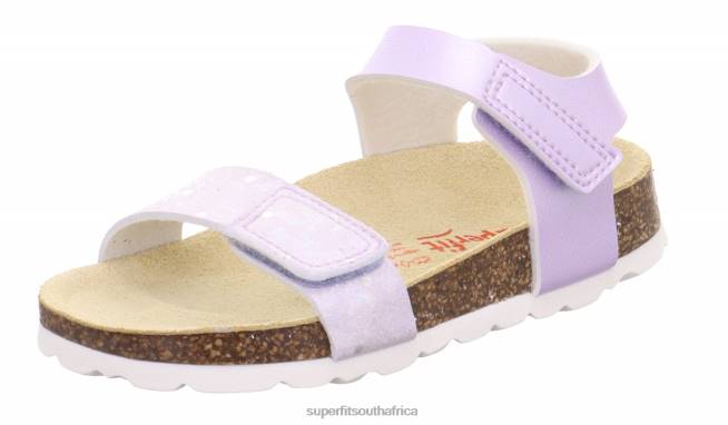 FUSSBETTPANTOFFEL - Sandal with Velcro Fastener Toddlers Purple NLL0553 Superfit Sandals