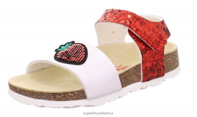 FUSSBETTPANTOFFEL - Sandal with Velcro Fastener Toddlers Red/White NLL0571 Superfit Sandals